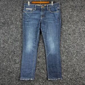 Pilcro and the Letterpress Stet Slim Straight Jeans Dark Wash Blue Size 32
